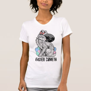 T-shirt Edgy Bunny Pâques Pâques Pâques arrive