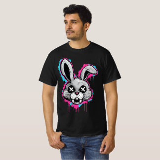 T-shirt Edgy Horror Bunny - Vêtements de rue urbai