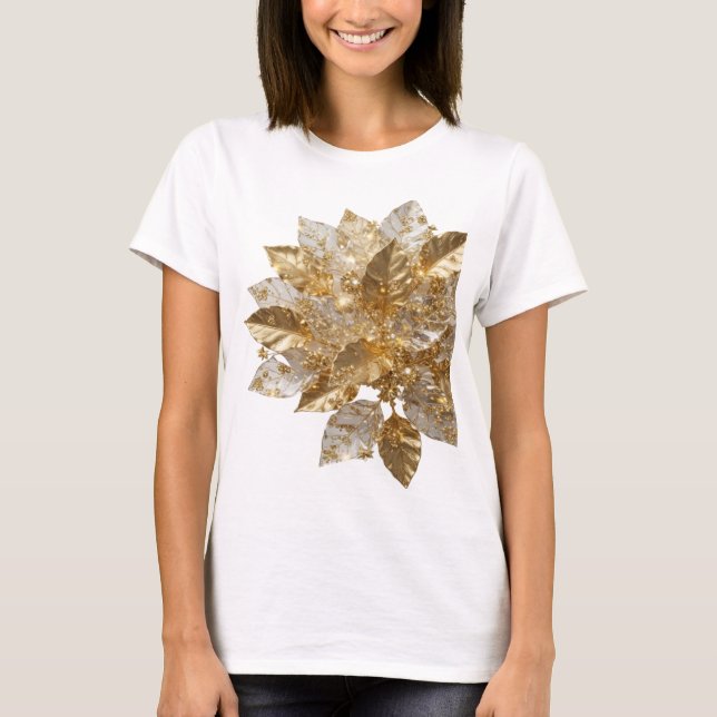 T-shirt Edgy Silver GOLDEN LEAVES (Devant)