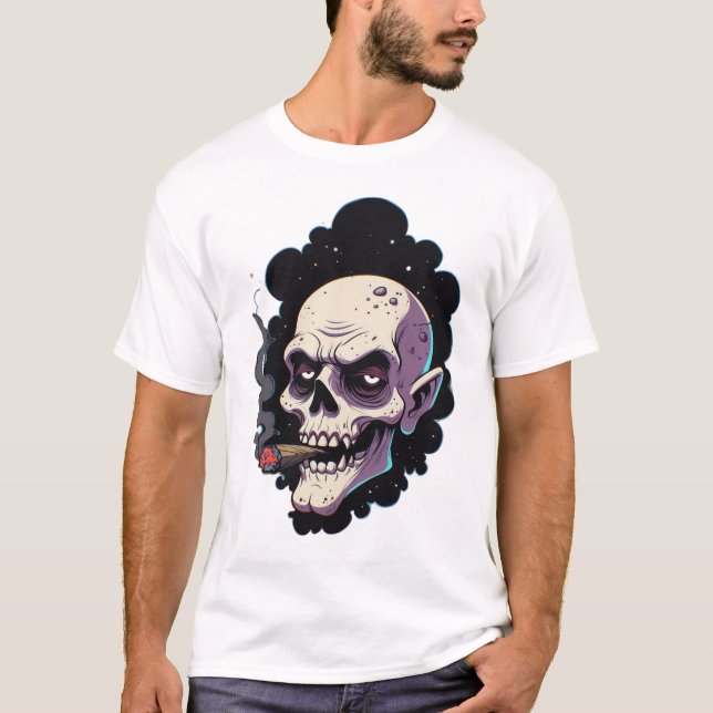 T-shirt Edgy Vampire Skull (Devant)