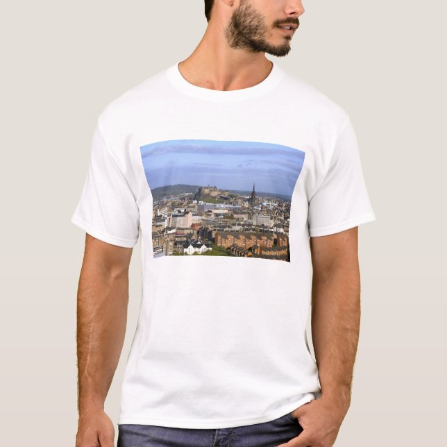 T-shirt Edimbourg, Écosse. Vue sur le centre (Devant)