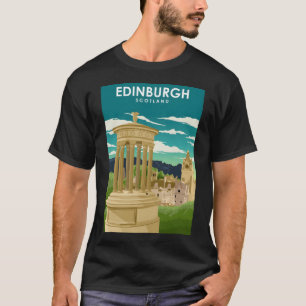 T-shirt Edinburgh Scotland Vintage Minimal Travel Poster