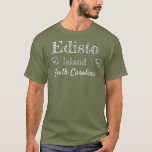T-shirt Edisto Island SC Beach Shell en détresse