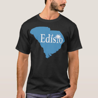 T-shirt Edisto Island South olina State Outline Coastal Bl
