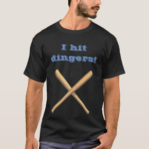 T-shirt Editable I Hit Dingers Baseball