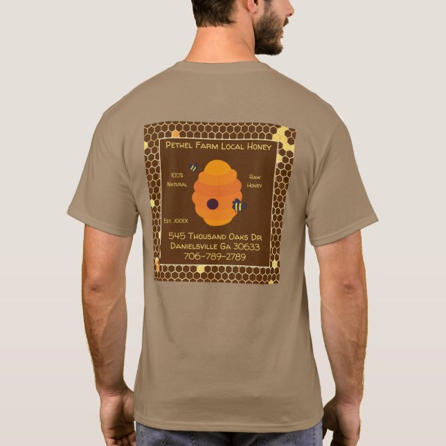 T-Shirt Édité Pethel Farm Local Honey (Dos)