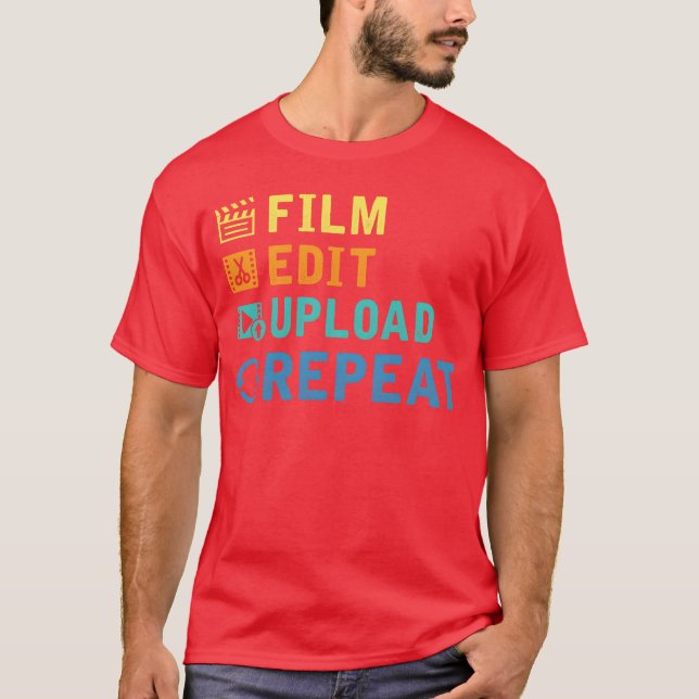 T-shirt Éditeur cinématographique Cinematographe Youtuber  (Devant)