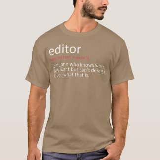 T-shirt Éditeur de film cinéaste Éditeur de films Journali