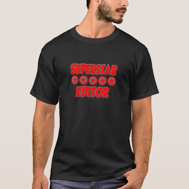 T-shirt Éditeur de superstar (Devant)