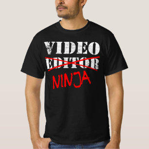 T-shirt Éditeur de vidéos Ninja - Vidéographe et rédac