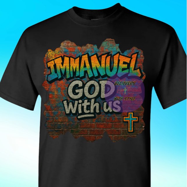 T-shirt (Édition 5) IMMANUEL - DIEU avec nous - chrétien (Créateur téléchargé)