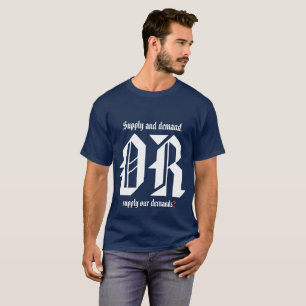 T-shirt Édition de l'offre et la demande (rouge, blanc, e