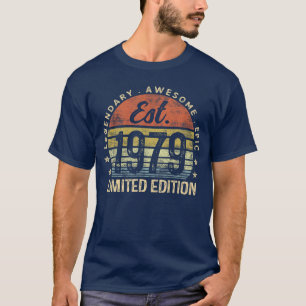 T-shirt Édition limitée 47e anniversaire de 1979 Vintage 4
