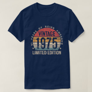 T-shirt Édition limitée 51e anniversaire 1975 Vintage 51 a