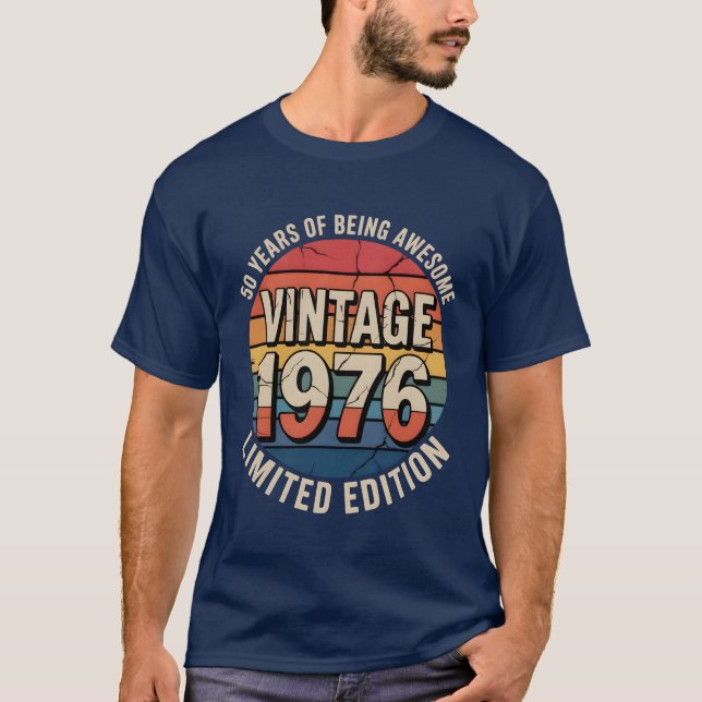T-shirt Édition limitée année de naissance 1976 (Devant)