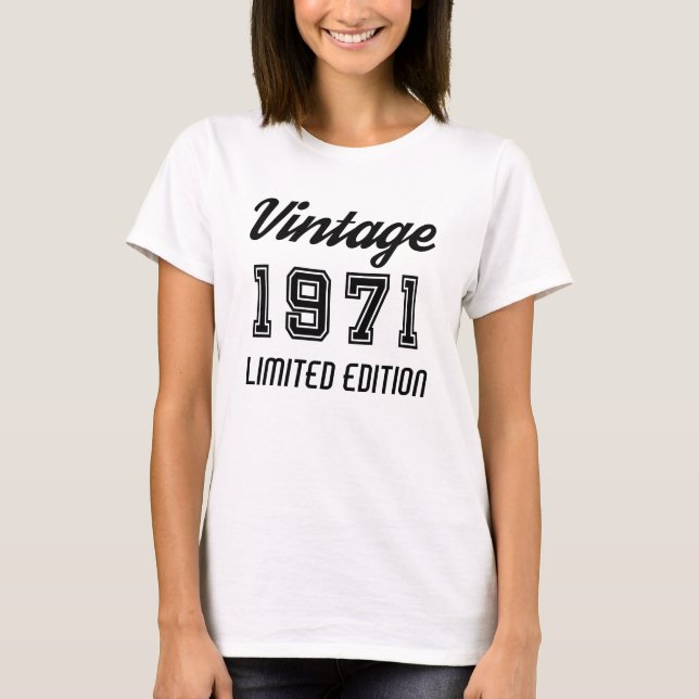 T-shirt Édition limitée anniversaire 1971 Vintage (Devant)