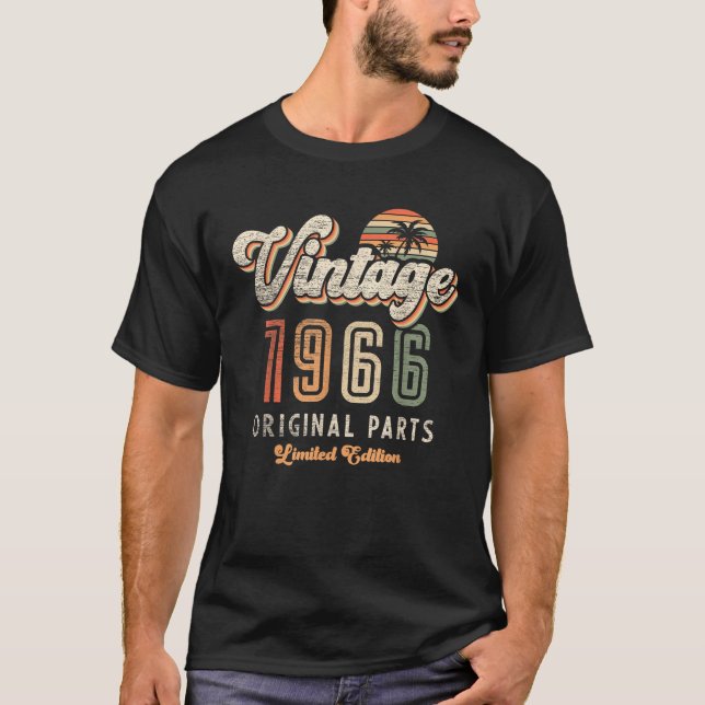 T-shirt Édition limitée Cadeau Rétro 60 ans 1966 60 ans (Devant)