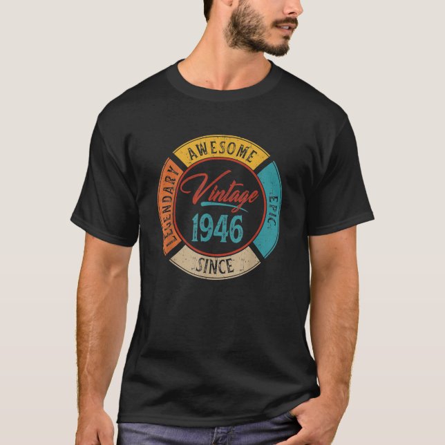 T-shirt Edition limitée Cadeaux 80 ans Fabriqué en 1946 (Devant)