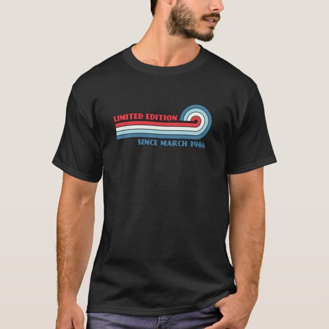 T-shirt Édition Limitée Depuis Mars 1986 (Devant)