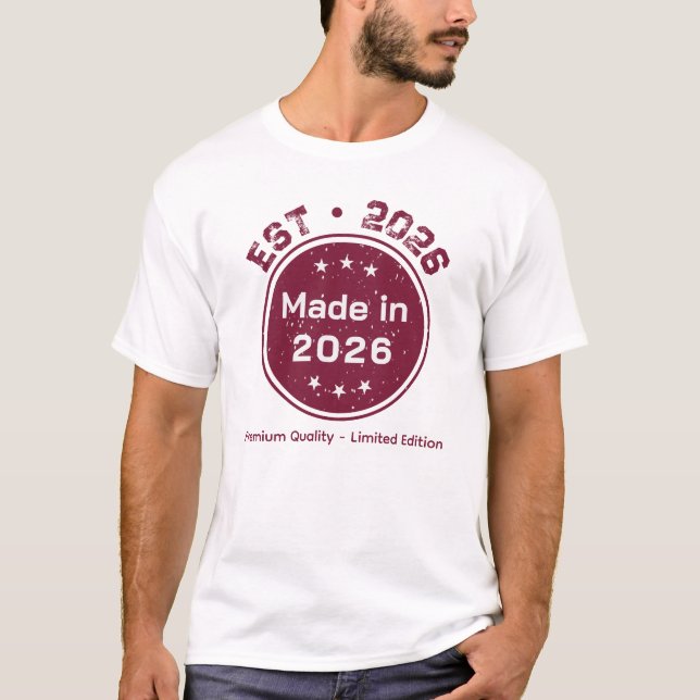T-Shirt Édition Limitée Fabriqué en 2026  (Devant)