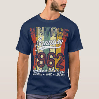 T-shirt Edition limitée Janvier 1962 59e anniversaire Cade