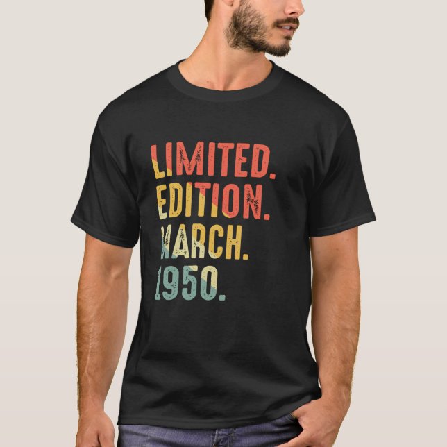 T-shirt Édition Limitée Mars 1950 Anniversaire (Devant)