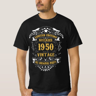 T-shirt Edition Limitée Novembre 1950 Vintage Tous Origin