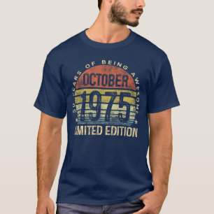 T-shirt Édition limitée octobre 1975 50 ans 50e anniversai