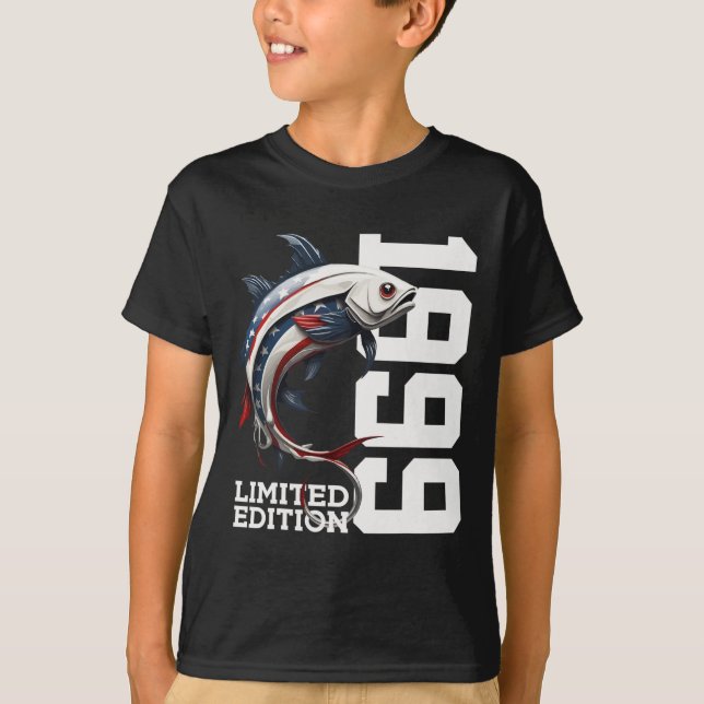 T-shirt Édition limitée pêche anniversaire pêcheur 1999  (Devant)