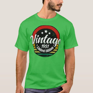 T-shirt Edition limitée Vintage 1951 anniversaire 74e anni