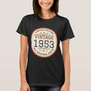 T-shirt Édition Limitée Vintage 1953 Toutes Pièces D'Origi