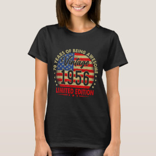 T-shirt Édition limitée Vintage 1956 70e anniversaire 70 a