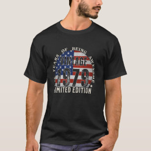 T-shirt Édition limitée vintage 1979 46 ans Cadeaux 46 ans