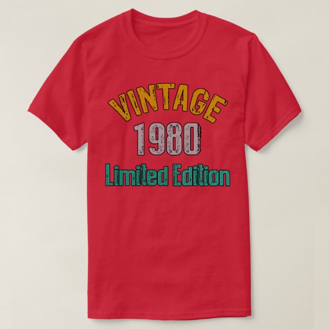 T-shirt Edition limitée vintage 19802 (Design devant)