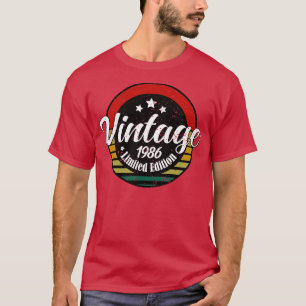 T-shirt Edition limitée Vintage 1986 anniversaire 37e anni