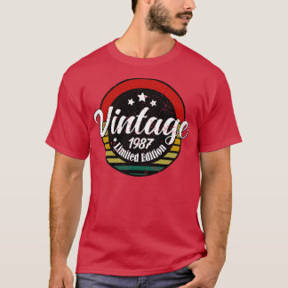 T-shirt Edition limitée Vintage 1987 anniversaire 36e anni