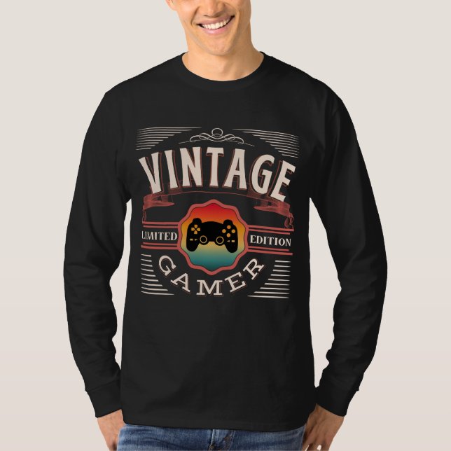 T-Shirt Édition Limitée VINTAGE GAMER (Devant)