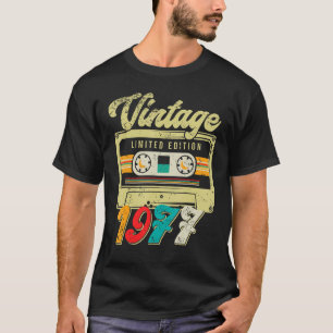 T-shirt Édition vintage Née En 1977 Classique Cassette 44