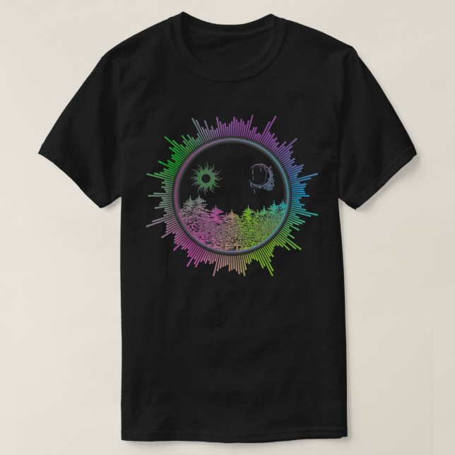 T-shirt EDM Equalizer Techno Illustration Electric Music F (Design devant)