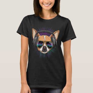 T-shirt EDM House Music DJ Chihuahua Chien Musique Arti
