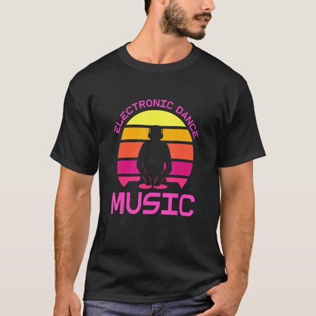 T-shirt Edm Rave Dj Electronic Dance Music (Devant)
