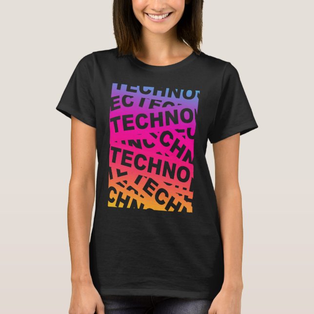 T-shirt EDM Techno Music Festival Rave Party Trance Raver (Devant)
