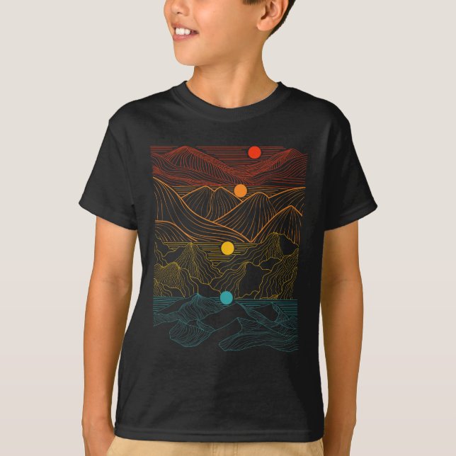T-shirt Edm Techno Sun Moon Music Festival Dancing D (Devant)