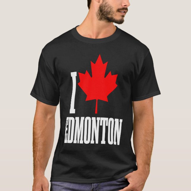 T-shirt Edmonton Alberta Canada Maple Leaf Canadian Flag P (Devant)