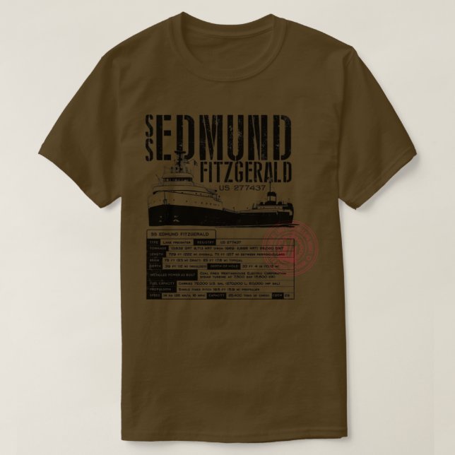 T-shirt Edmund Fitzgerald (Design devant)