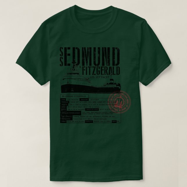 T-shirt Edmund Fitzgerald (Design devant)