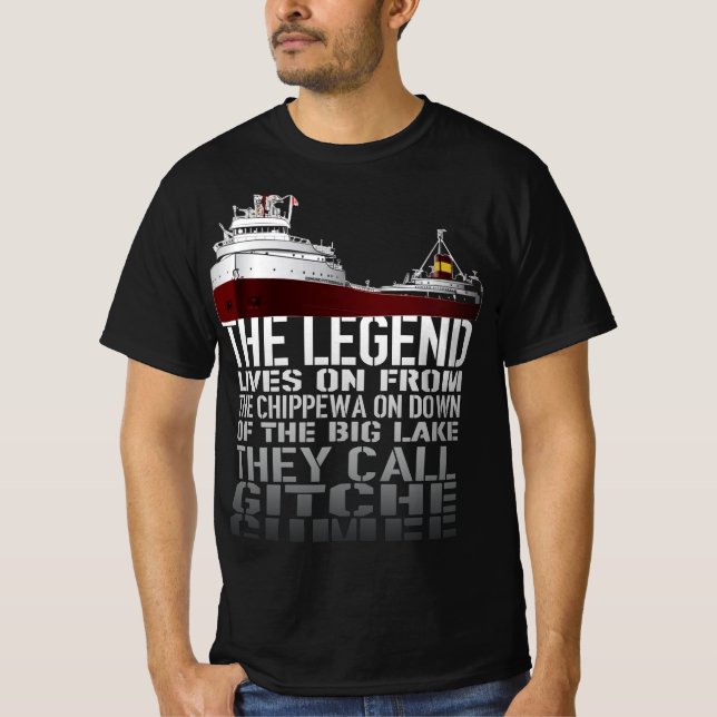 T-shirt Edmund Fitzgerald Unisex pour Hommes Femmes. (Devant)