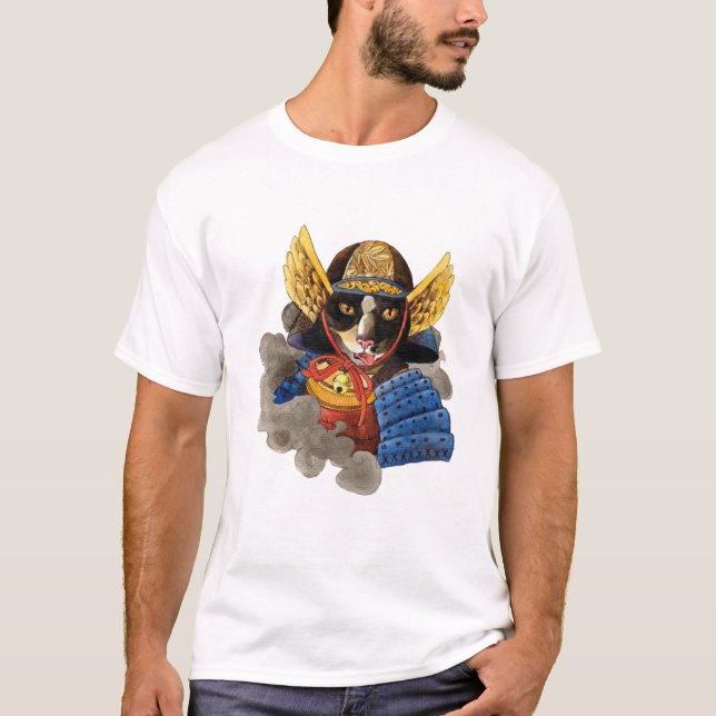T-shirt Edo Samurai Cat (Devant)