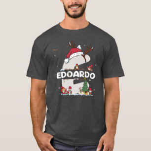 T-shirt Edoardo Christmas avec nom Edoardo pour les Noël d