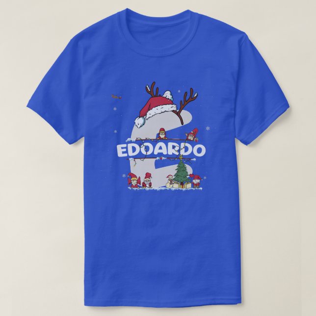 T-shirt Edoardo Christmasw Edoardo Nom pour les Noël drôle (Design devant)